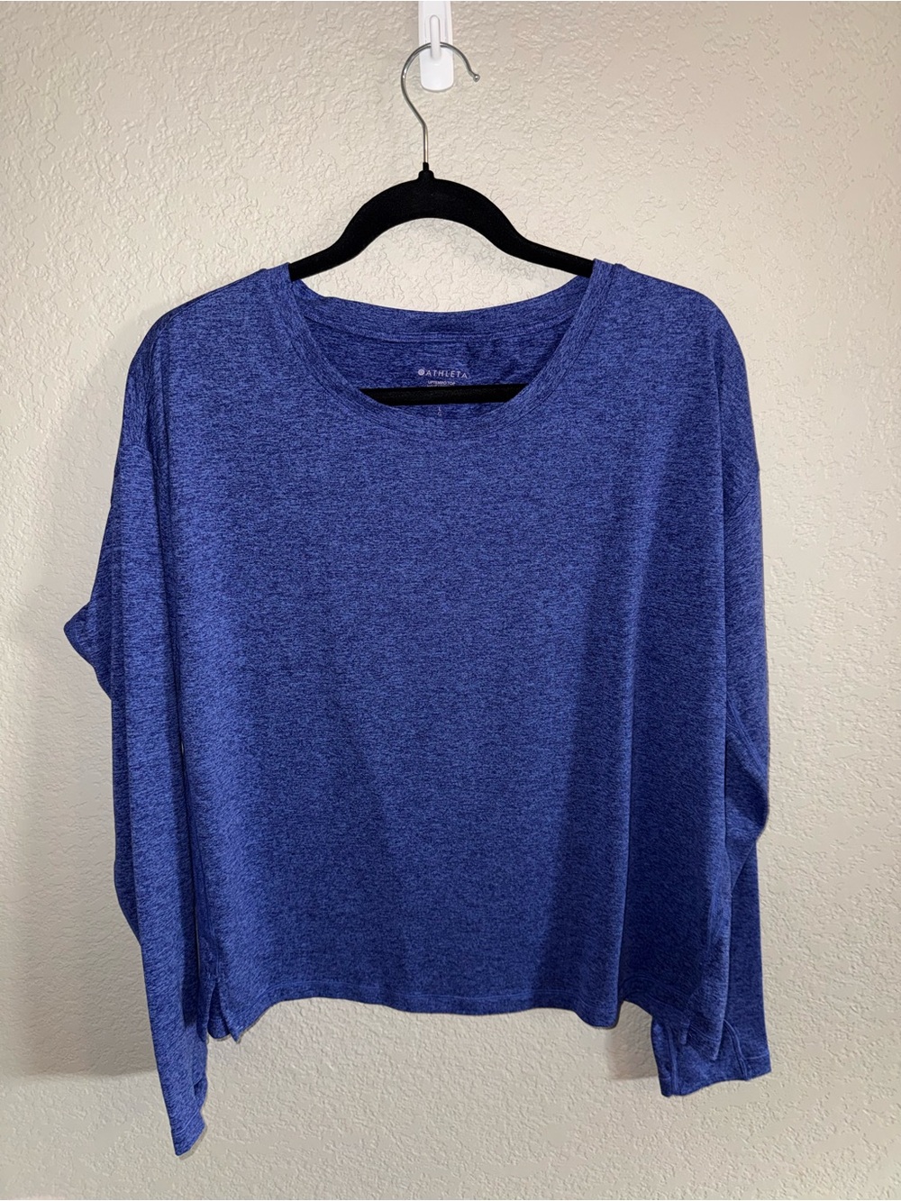 Athleta Uptempo Elevate Top - Amphitrite Blue Heather - Size Large